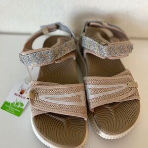 Kuailu Sandals Women's Orthopedic Arch Support Sz 8 Tan  Pattern NWT